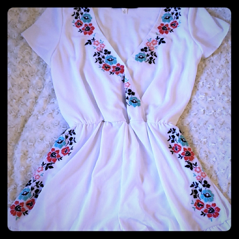 Cute Embroidered Romper